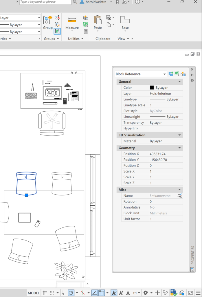 AutoCAD properties scherm cursus