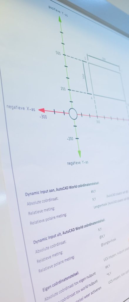 AutoCAD coördinaten uitleg